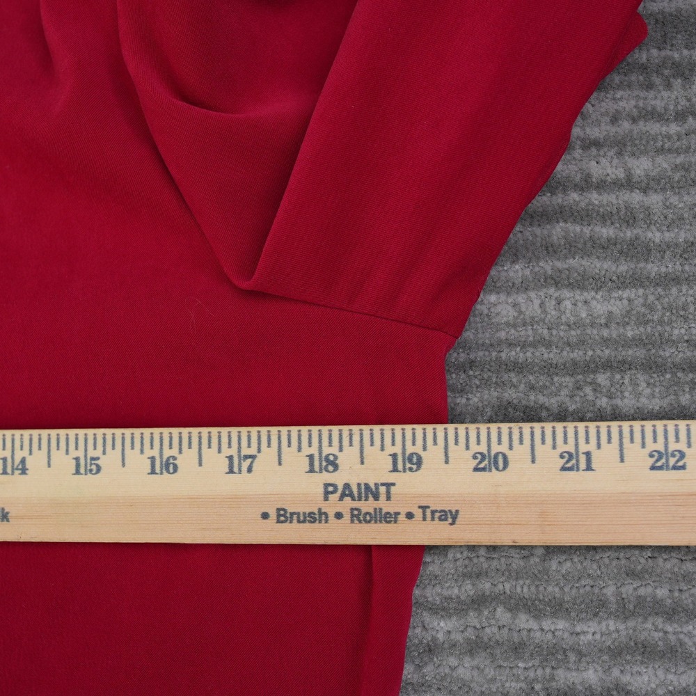 Talbots Petites Stretch Shirt Women Small Red Button Up Long Sleeve Blouse - Picture 4 of 10